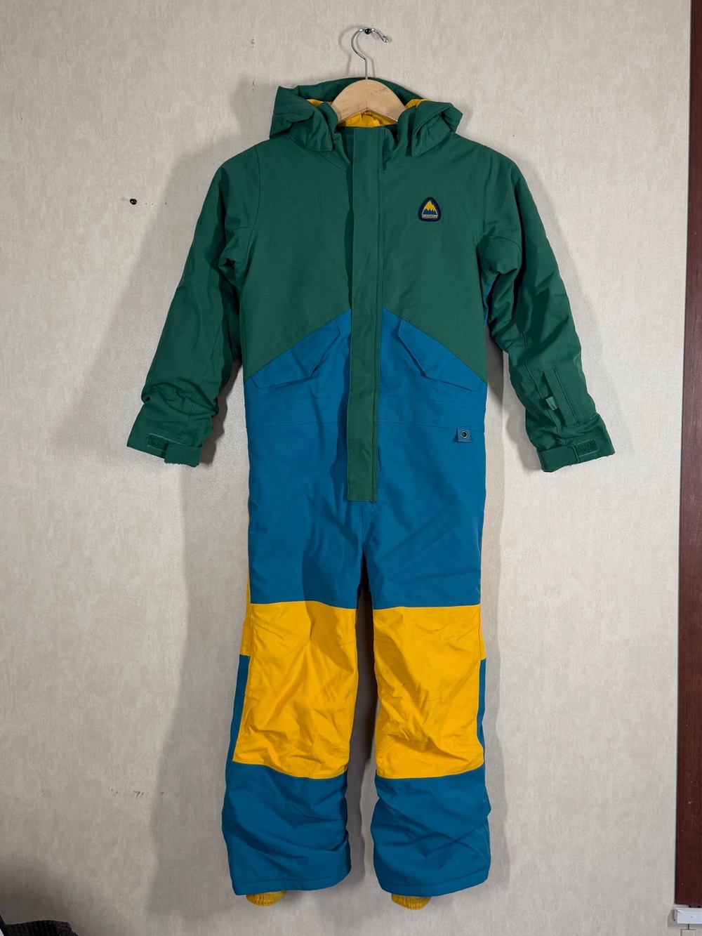 Burton Kids One-Piece Snowsuit Winter Snowboard in Green Celestial Blue XS